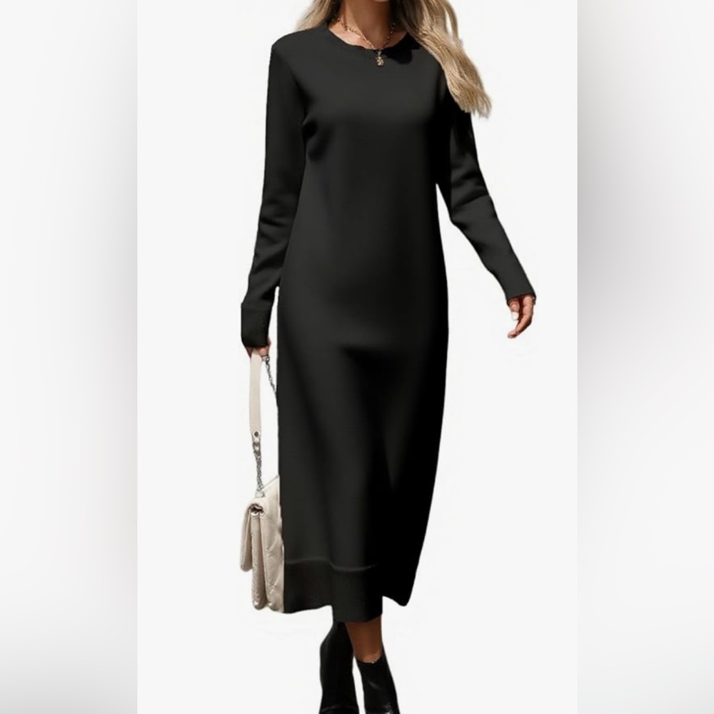 ZVO Black Long Sleeve Sweater Dress XL NEW!